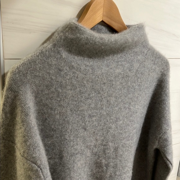 Vince Boiled Cashmere  Funnel-Neck Sweater in Gray -Size XS - Picture 2 of 9
